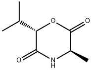 2,5-Morpholinedione,3-methyl-6-(1-methylethyl)-,(3R-trans)-(9CI) Structure