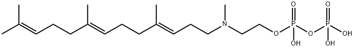 Diphosphoric acid, mono[2-[methyl[(3E,7E)-4,8,12-trimethyl-3,7,11-tridecatrienyl]amino]ethyl] ester (9CI) 구조식 이미지