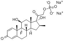 Betamethasone 21-phosphate disodium 구조식 이미지