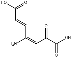 4-amino-2-oxo-3,5-heptadienedioic acid Structure