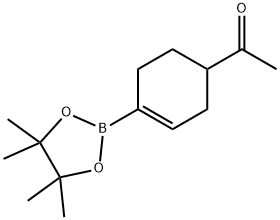 1-(4-(4,4,5,5-TetraMethyl-1,3,2-dioxaborolan-2-yl)cyclohex-3-enyl)ethanone 구조식 이미지