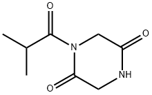 2,5-Piperazinedione,1-(2-methyl-1-oxopropyl)-(9CI) 구조식 이미지
