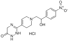 1,2,4-Triazin-6(1H)-one, 2,5-dihydro-3-(1,2,3,6-tetrahydro-1-(2-hydrox y-2-(4-nitrophenyl)ethyl)-4-pyridinyl)-, hydrochloride Structure