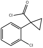 시클로프로판카르보닐클로라이드,1-(2-클로로페닐)-(9Cl) 구조식 이미지