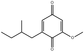 2-메톡시-6-(2-메틸부틸)-p-벤조퀴논 구조식 이미지