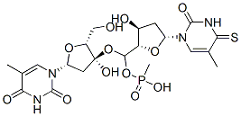 thymidin-3'-yl-4-thiothymidin-5'-yl methylphosphonate Structure