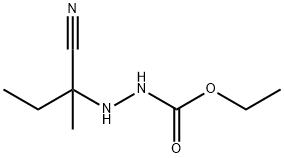 Hydrazinecarboxylic  acid,  2-(1-cyano-1-methylpropyl)-,  ethyl  ester Structure