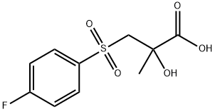 3-(4-Fluobenzenesulfhydry)-2-hydroxyl-2-methylpropionic acid Structure