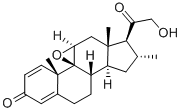 (9b,11b,16a)-9,11-Epoxy-21-hydroxy-16-methylpregna-1,4-diene-3,20-dione Structure