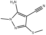 5-amino-3-methylthio-4-cyano-1-methyl-1H pyrazole Structure