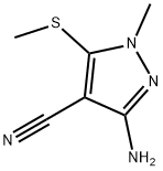 3-AMINO-1-METHYL-5-(METHYLTHIO)-1H-PYRAZOLE-4-CARBONITRILE 구조식 이미지