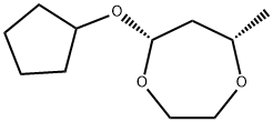 1,4-Dioxepane,5-(cyclopentyloxy)-7-methyl-,cis-(9CI) Structure