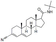 N-TERT-BUTYL 3-CYANOANDROSTA-3,5-DIENE-17-CARBOXAMIDE 구조식 이미지