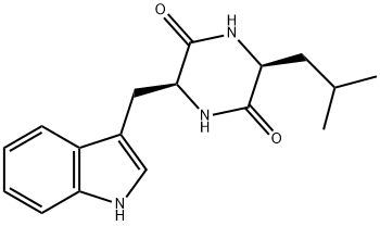 cyclo(L-leucyl-L-tryptophyl) Structure