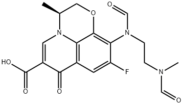 N,N'-Desethylene-N,N'-diforMyl Levofloxacin Structure