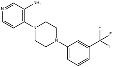 4-[4-[3-(Trifluoromethyl)phenyl]-1-piperazinyl]-3-pyridinamine Structure