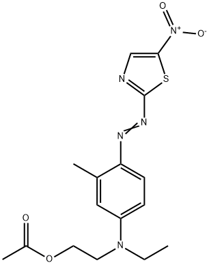 2-[N-에틸-4-[(5-니트로티아졸-2-일)아조]-m-톨루이디노]에틸아세테이트 구조식 이미지