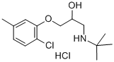 3-(tert-butylamino)-1-[(6-chloro-m-tolyl)oxy]propan-2-ol hydrochloride  Structure