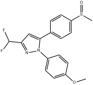 3-(difluoromethyl)-1-(4-methoxyphenyl)-5-(4-(methylsulfinyl)phenyl)pyrazole 구조식 이미지