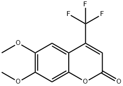 6,7-디메톡시-4-(트리플루오로메틸)쿠마린 구조식 이미지