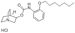 Carbamic acid, (2-(heptyloxy)phenyl)-, 1-azabicyclo(2.2.2)oct-3-yl est er, monohydrochloride Structure