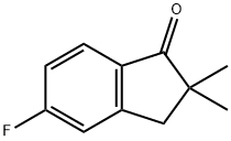 2,3-DIHYDRO-2,2-DIMETHYL-5-FLUORO-1H-INDEN-1-ONE 구조식 이미지