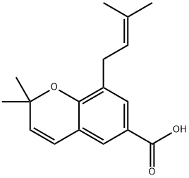 2,2-Dimethyl-8-prenyl-2H-chromene-6-carboxylic acid 구조식 이미지