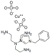 (1-벤질이미다졸)(N,N-비스(2-아미노에틸)-1,2-에탄디아민)구리(II)디퍼클로레이트 구조식 이미지