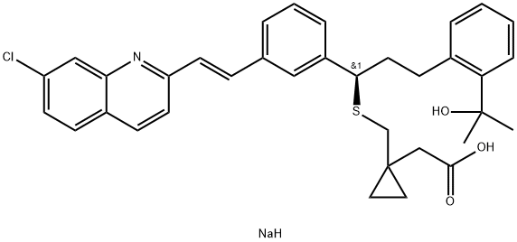 Montelukast sodium 구조식 이미지