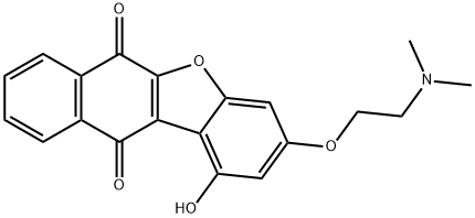 3-(2-(dimethylamino)ethoxy)-1-hydroxybenzo(b)naphtho(2,3-d)furan-6,11-dione Structure