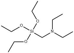 Diethyl amino methyl triethoxy silane Structure