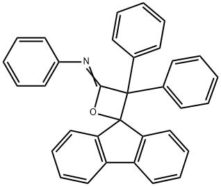 N-(3',3'-Diphenylspiro[[9H]-fluorene-9,2'-oxetan]-4'-ylidene)aniline Structure