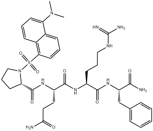 dansyl-prolyl-glutaminyl-arginyl-phenylalaninamide Structure