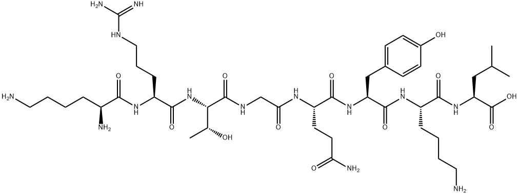 H-LYS-ARG-THR-GLY-GLN-TYR-LYS-LEU-OH Structure