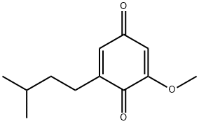 2-Isopentyl-6-methoxy-2,5-cyclohexadiene-1,4-dione Structure