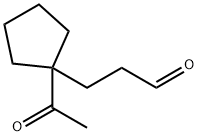 Cyclopentanepropanal, 1-acetyl- (9CI) Structure