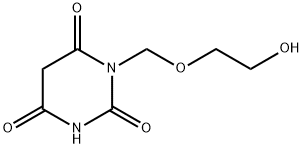 1-(2-하이드록시에톡시)메틸-5-바르비투르산 구조식 이미지