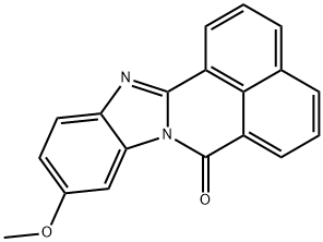 10-메톡시-7H-벤즈이미다조[2,1-a]벤즈[de]이소퀴놀린-7-온 구조식 이미지