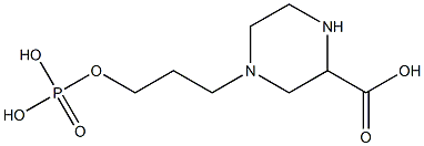 3-(2-carboxypiperazine-4-yl)propyl-1-phosphate Structure