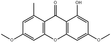 1-Hydroxy-3,6-dimethoxy-8-methyl-9H-xanthen-9-one Structure