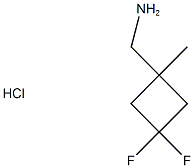 3,3-Difluoro-1-Methylcyclobutane-1-MethaMine hydrochloride Structure