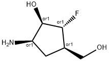 Cyclopentanemethanol, 4-amino-2-fluoro-3-hydroxy-, (1alpha,2beta,3alpha,4alpha)- (9CI) Structure