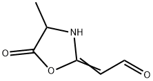 Acetaldehyde, (4-methyl-5-oxo-2-oxazolidinylidene)- (9CI) 구조식 이미지