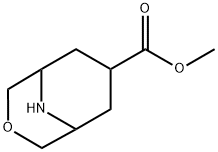 3-Oxa-9-azabicyclo[3.3.1]nonane-7-carboxylic acid methyl ester Structure