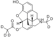 6-ACETYLMORPHINE-D6 Structure