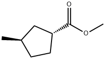 Cyclopentanecarboxylic acid, 3-methyl-, methyl ester, (1R-trans)- (9CI) Structure