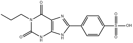 4-(2,3,6,7-TETRAHYDRO-2,6-DIOXO-1-PROPYL-1H-PURIN-8-YL)-BENZENESULFONIC ACID Structure