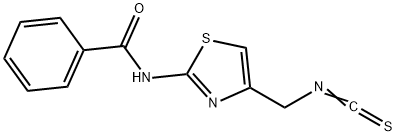 2-벤즈아미도-4-(이소티오시아네이토메틸)티아졸 구조식 이미지
