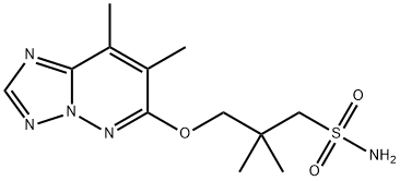 3-[(4,5-dimethyl-1,2,7,9-tetrazabicyclo[4.3.0]nona-2,4,6,8-tetraen-3-y l)oxy]-2,2-dimethyl-propane-1-sulfonamide Structure