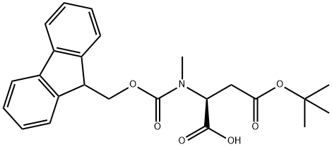 Fmoc-N-methyl-L-aspartic acid 4-tert-butyl ester 구조식 이미지
